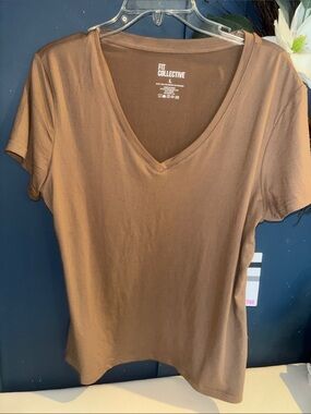 Women’s Fit Collective V-Neck Short Sleeve Tee Brown/Taupe